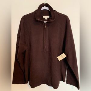 NWT Coldwater Creek L/S French Terry Half-Zip in Women’s XL